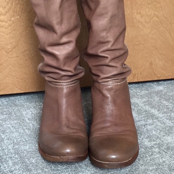 Prada calf leather  tall boots camel brown 38 - Picture 5 of 7